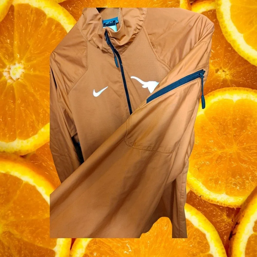 Nike‎ Dri-FIT Pullover Texas Longhorns Half-Zip Jacket Athletic Small